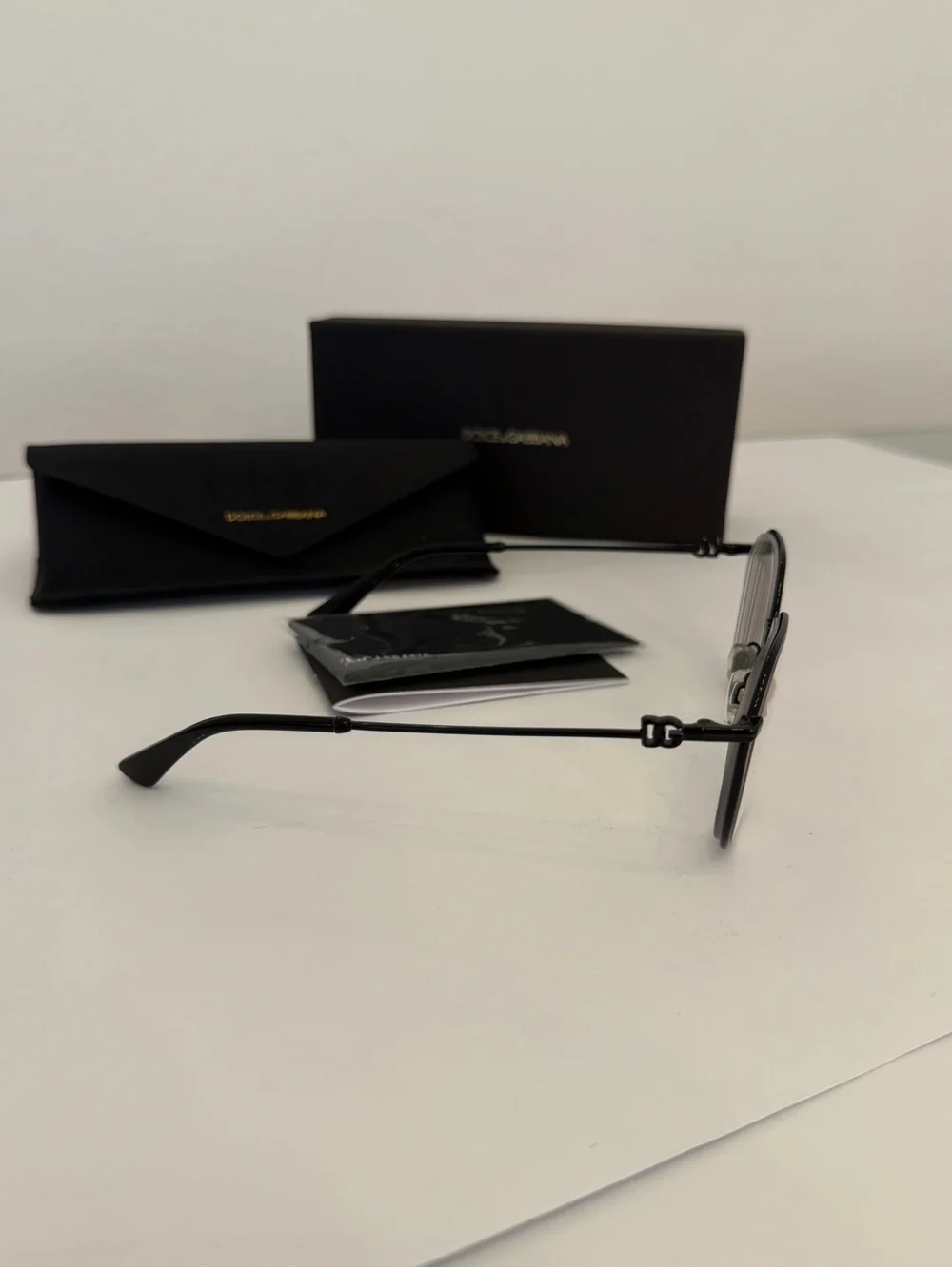 Dolce & Gabbana DG1348 Black Metal Optical Glasses Frames 54 Italy
